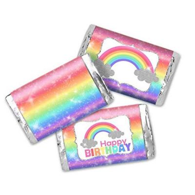 AmandaCreation Rainbow Sparkle Mini Candybar Wrappers 45pcs. Image 1