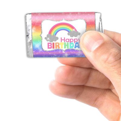 AmandaCreation Rainbow Sparkle Mini Candybar Wrappers 45pcs. Image 1