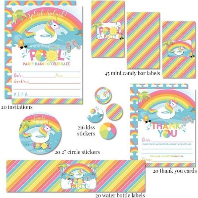 AmandaCreation Rainbow Unicorn Party Bundle 381pc. Image 1