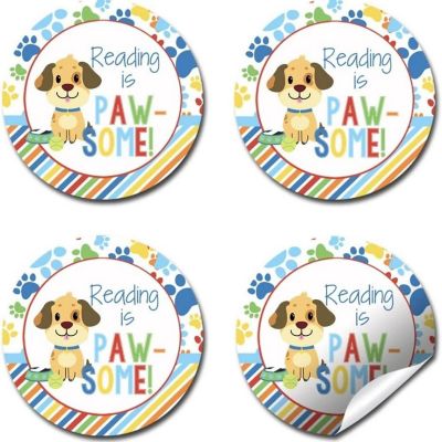 AmandaCreation Reading is Awesome Puppy Teacher Stickers 40pcs. Image 3