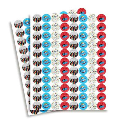 AmandaCreation Red & Blue Super Hero Kiss Stickers 324pcs. Image 1