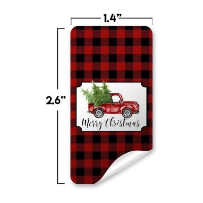 AmandaCreation Red Buffalo Plaid Mini Candybar Wrappers 45pc. Image 2