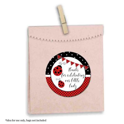 AmandaCreation Red Little Ladybug Envelope Seals 40pc. Image 3