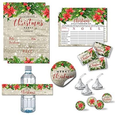 AmandaCreation Red Poinsettia Party Bundle 381pc. Image 1