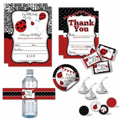 AmandaCreation Red Polka Dot Ladybug Party Bundle 381pc. Image 1