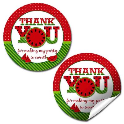 AmandaCreation Red Watermelon Envelope Seals 40pc Image 1