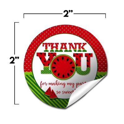 AmandaCreation Red Watermelon Envelope Seals 40pc Image 1