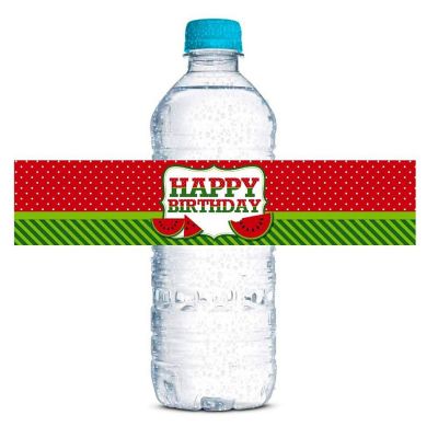 AmandaCreation Red Watermelon Water Bottle Wrappers 20pc. Image 1