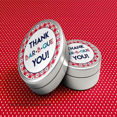 AmandaCreation Red White and Blue BBQ Envelope Seals 40pc Image 2