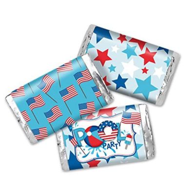 AmandaCreation Red, White &amp; Pool Mini Candybar Wrappers 45pcs Image 1