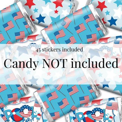 AmandaCreation Red, White &amp; Pool Mini Candybar Wrappers 45pcs Image 2