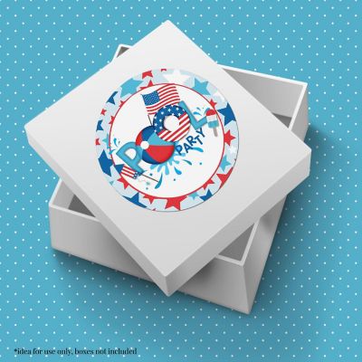 AmandaCreation Red, White &amp; Pool Party Envelope Seals 40pc Image 1