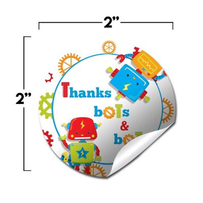 AmandaCreation Robot Birthday Envelope Seals 40pc Image 1