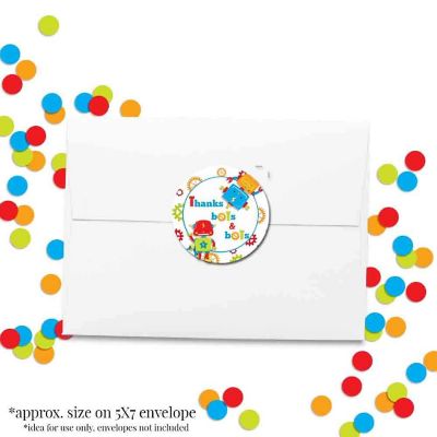 AmandaCreation Robot Birthday Envelope Seals 40pc Image 3