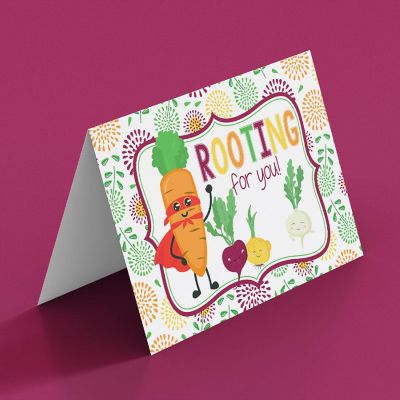 AmandaCreation Rooting For You Greeting Card 2pc. Image 1