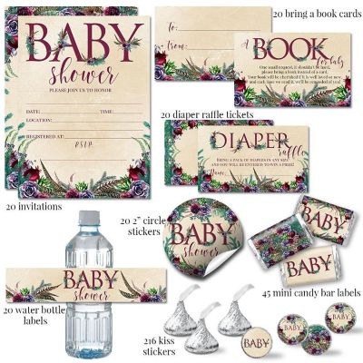 AmandaCreation Rustic Boho Party Bundle 381pc. Image 2