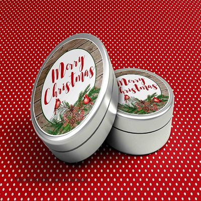 AmandaCreation Rustic Cardinal and Pine Envelope Seals 40pc. Image 2