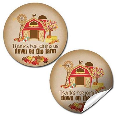 AmandaCreation Rustic Fall Barn Envelope Seals 40pc Image 1