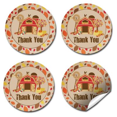 AmandaCreation Rustic Fall Barn Envelope Seals 40pc Image 3