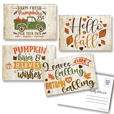 AmandaCreation Rustic Pumpkins Postcards 30pc. Image 1