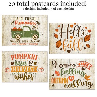 AmandaCreation Rustic Pumpkins Postcards 30pc. Image 1