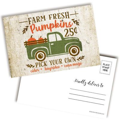 AmandaCreation Rustic Pumpkins Postcards 30pc. Image 3