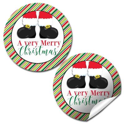 AmandaCreation Santa Feet Gift Tag 40pc. Image 1