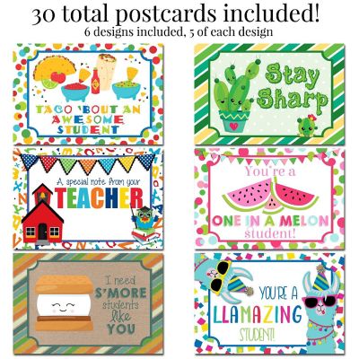AmandaCreation School Themed Teacher Postcards 30pc. Image 1