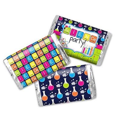AmandaCreation Science Birthday Mini Candybar Wrappers 45pcs. Image 1