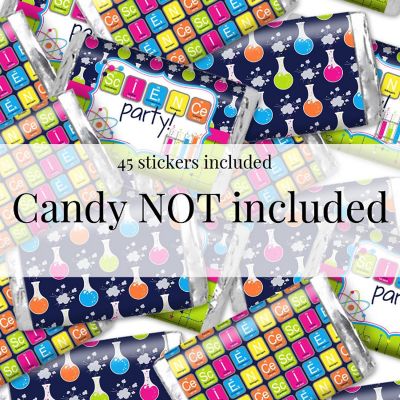 AmandaCreation Science Birthday Mini Candybar Wrappers 45pcs. Image 1
