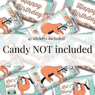 AmandaCreation Silly Sloth Mini Candybar Wrappers 45pcs. Image 3