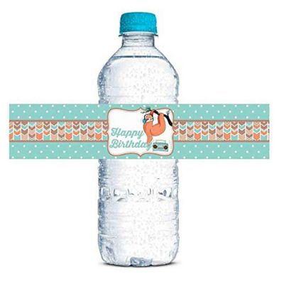 AmandaCreation Silly Sloth Water Bottle Wrappers 20pc. Image 1