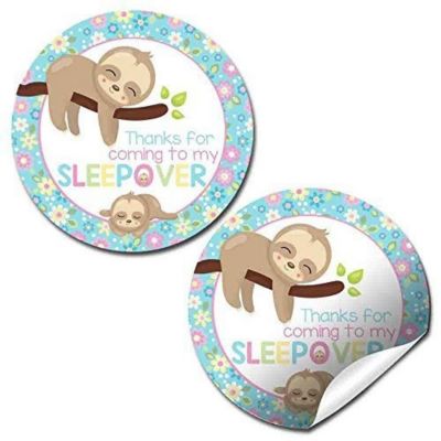AmandaCreation Sloth Sleepover Envelope Seals 40pc Image 1