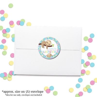 AmandaCreation Sloth Sleepover Envelope Seals 40pc Image 1