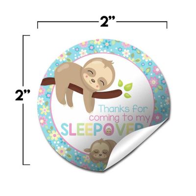 AmandaCreation Sloth Sleepover Envelope Seals 40pc Image 2