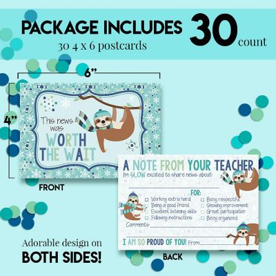 AmandaCreation Sloth Teacher Mail for Students 30pc. Image 2