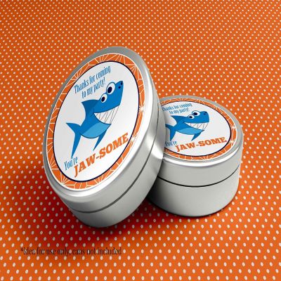AmandaCreation Smiling Shark Birthday Envelope Seals 40pc Image 2