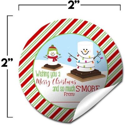 AmandaCreation S'more Snowmen Envelope Seals 40pc Image 1