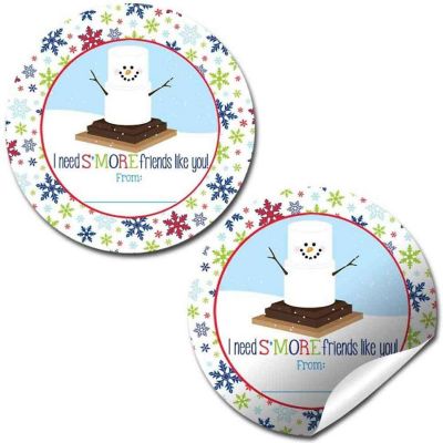 AmandaCreation S'more Snowmen Gift Tag 40pc. Image 1