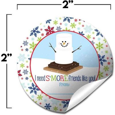 AmandaCreation S'more Snowmen Gift Tag 40pc. Image 1