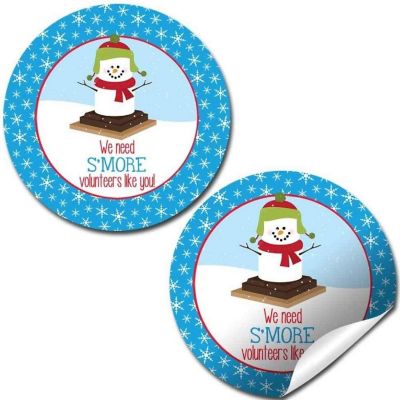AmandaCreation S'more Volunteer Appreciation Envelope Seals 40pc. Image 1