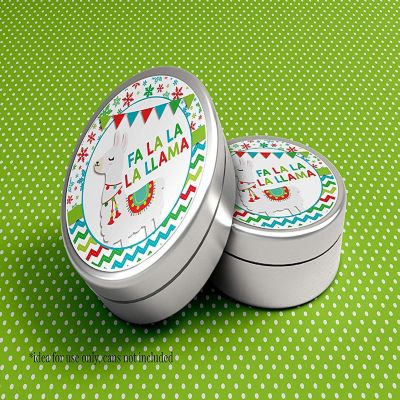 AmandaCreation Snowflake Llama Christmas Envelope Seals 40pc. Image 2