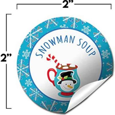 AmandaCreation Snowman Hot Cocoa Gift Tag 40pc. Image 1