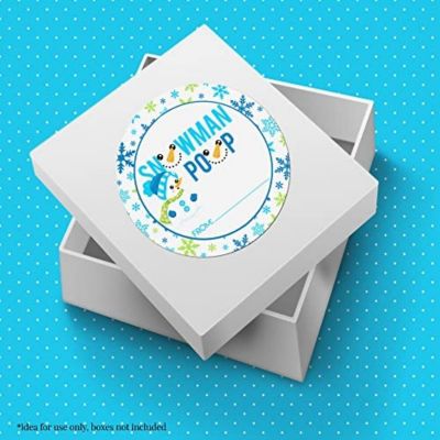 AmandaCreation Snowman Poop Gift Tag 40pc. Image 2
