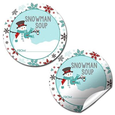 AmandaCreation Snowman Soup Gift Tag 40pc. Image 1