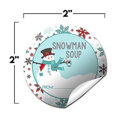 AmandaCreation Snowman Soup Gift Tag 40pc. Image 1