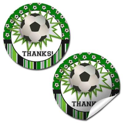 AmandaCreation Soccer Envelope Seals 40pc. Image 1