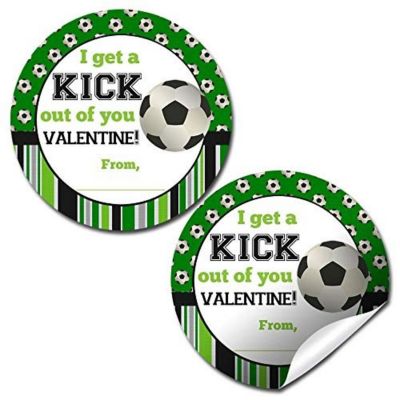 AmandaCreation Soccer Valentine Envelope Seals 40pc Image 1