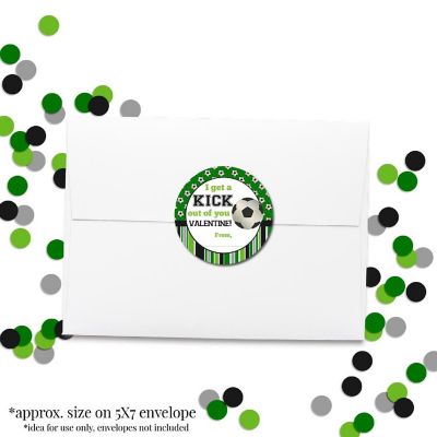 AmandaCreation Soccer Valentine Envelope Seals 40pc Image 1