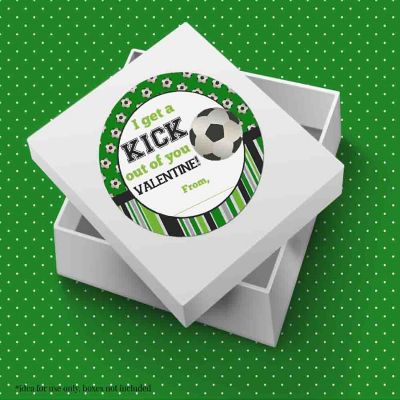 AmandaCreation Soccer Valentine Envelope Seals 40pc Image 2